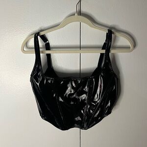 Patent Leather Corset Top